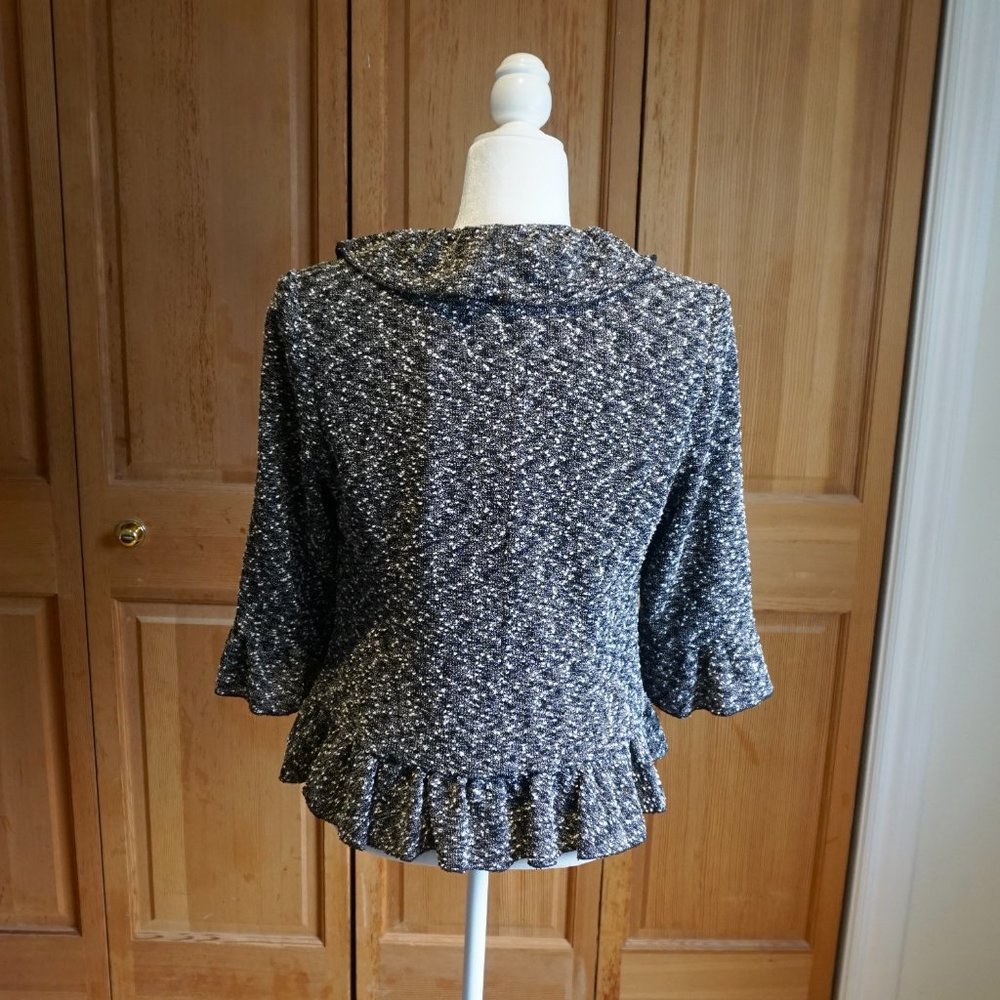 💚 CYNTHIA ROWLEY Speckled Flower Blazer Jacket (L) - Picture 11 of 13